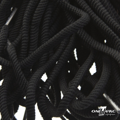 Шнурки #106-09, круглые 130 см, цв.чёрный - купить в Азове. Цена: 21.92 руб.