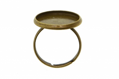 Заготовка для рукоделия металлическая фигурная для кольца 15мм - купить в Азове. Цена: 7.44 руб.