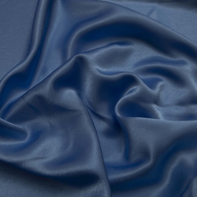 Поли креп-сатин 16-4132, 125 (+/-5) гр/м2, шир.150см, цвет голубой - купить в Азове. Цена 157.15 руб.