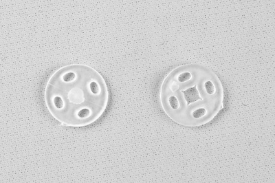 Кнопки пришивные пластиковые 10 мм, блистер 24шт, цв.-прозрачные - купить в Азове. Цена: 48.41 руб.