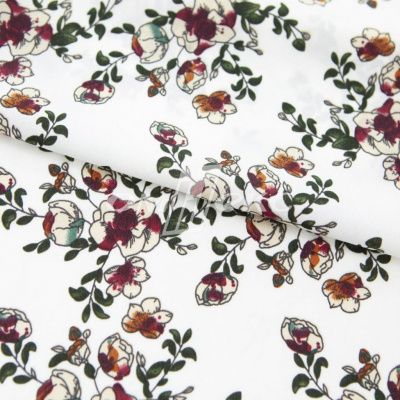 Плательная ткань "Фламенко" 23.1, 80 гр/м2, шир.150 см, принт растительный - купить в Азове. Цена 264.56 руб.