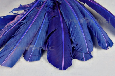 Декоративный Пучок из перьев, перо 23см/синий - купить в Азове. Цена: 12.34 руб.