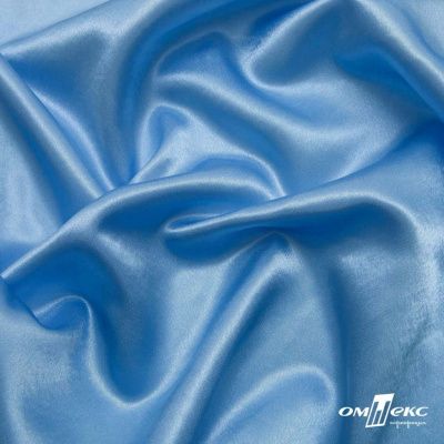 Поли креп-сатин 14-4121, 125 (+/-5) гр/м2, шир.150см, цвет голубой - купить в Азове. Цена 155.57 руб.