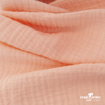 Ткань Муслин, 100% хлопок, 125 гр/м2, шир. 140 см #201 цв.(18)-розовый персик - купить в Азове. Цена 464.97 руб.